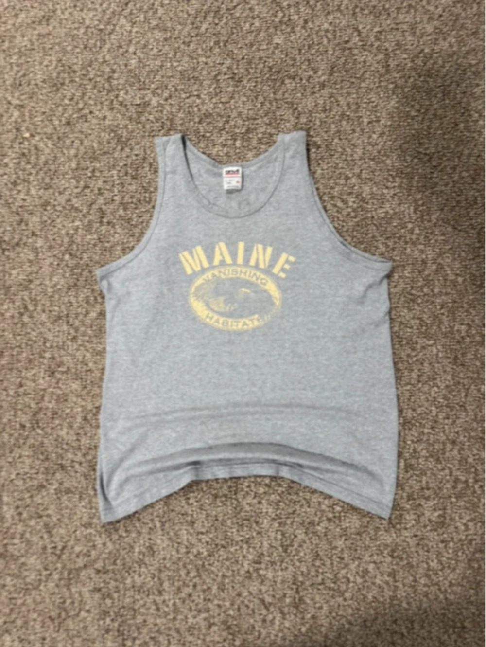 Maine graphic gray tank top size M